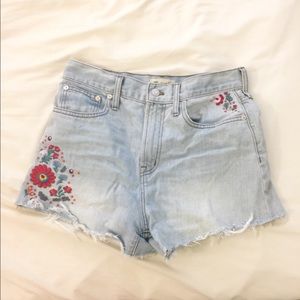 Madewell denim high-waist shorts